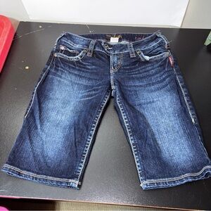 Silver Jeans Capris Women’s 26 Dark Blue Denim Shorts